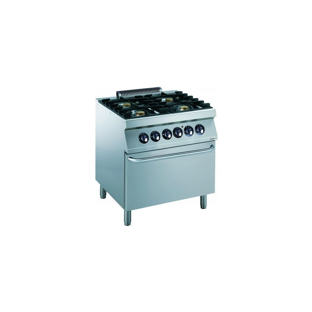 Fourneau à gaz 4 feux – 22 kW avec four électrique 6 kW – Combisteel – 700