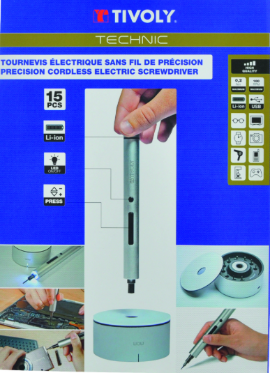 Tournevis sans fil sans fil TIVOLY Électrique 11521370009, 5 V 5 Ah