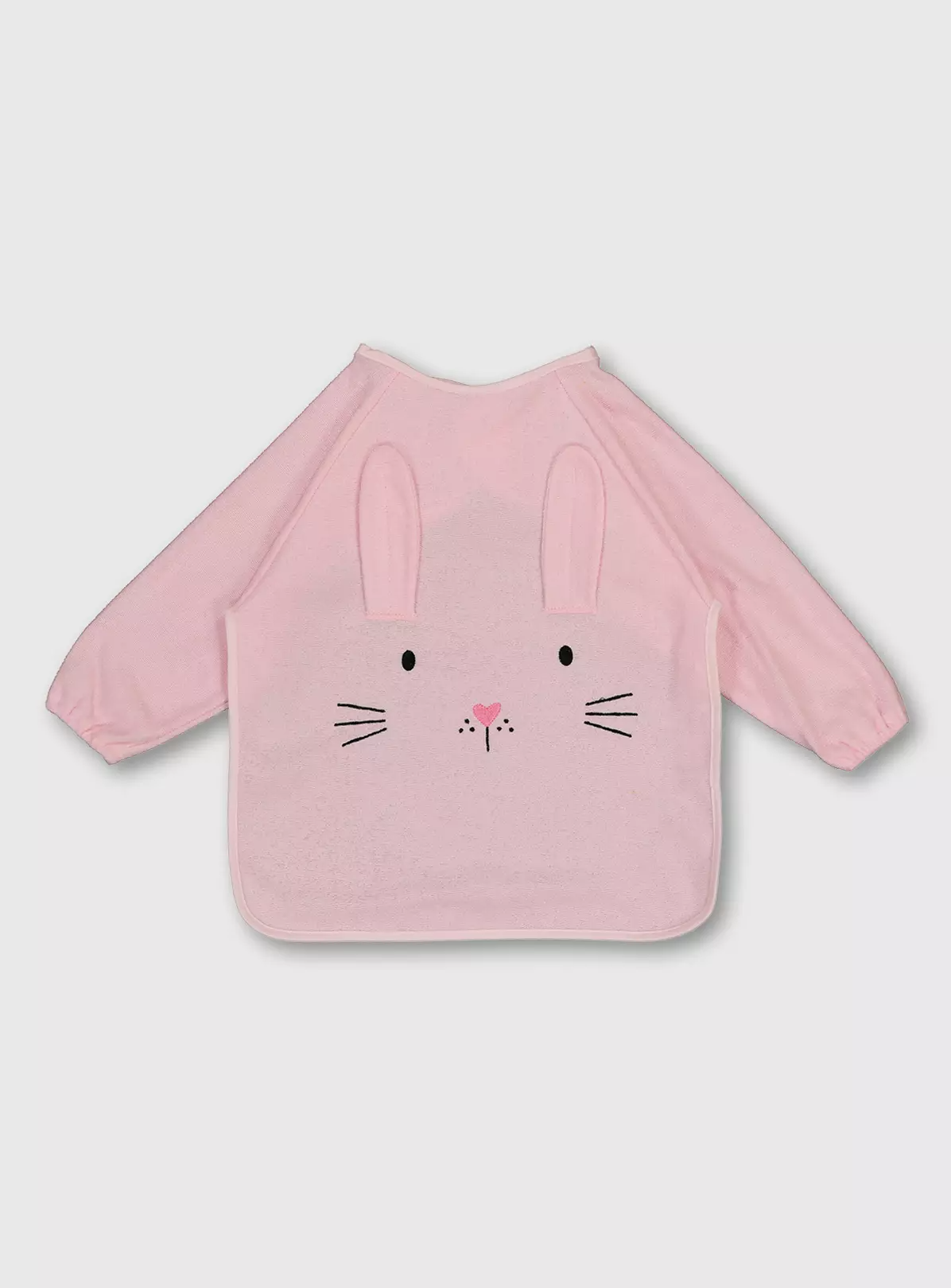 Pink Bunny Long Sleeve Bib – One Size