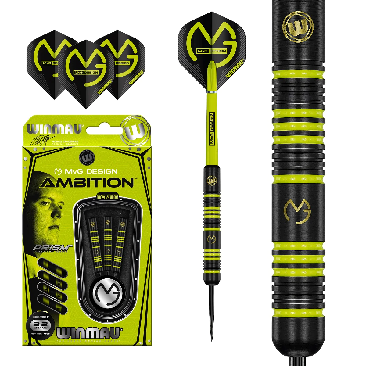 MICHAEL VAN GERWEN AMBITION BLACK COATED BRASS – FLÉCHETTES POINTE ACIER