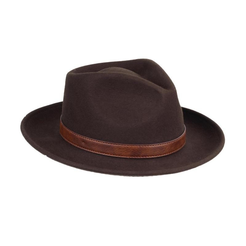 CHAPEAU CHASSE FEUTRE MARRON