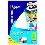 192 Etiquettes de bureau A5 – Agipa – blanches 34 x 56 mm