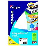 96 Etiquettes de bureau A5 – Agipa – blanches 45 x 80 mm