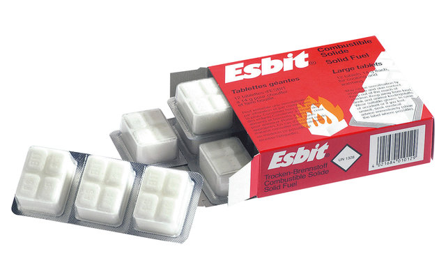 Pastilles de combustible sec Esbit 12 x 14g pour gril de poche