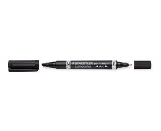 Marqueur permanent double pointes Lumocolor – STAEDTLER – Noir