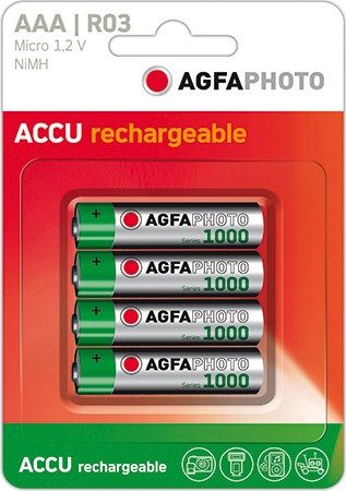 4 PILES LR03 (AAA) RECHARGEABLES 1000 MAH