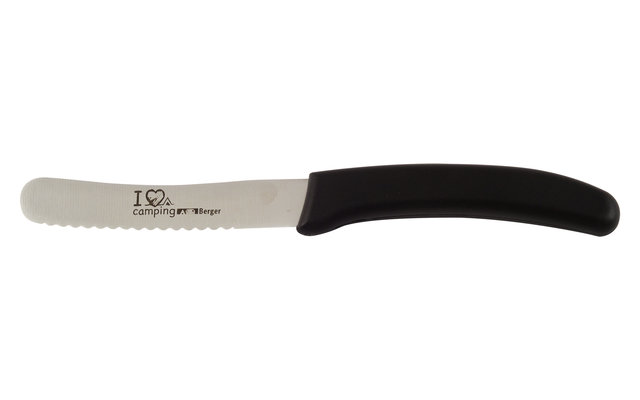 Berger Breakfast Knife I Love Camping noir