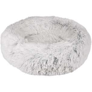 Coussin relax rond à froufrous blanc “Alba”