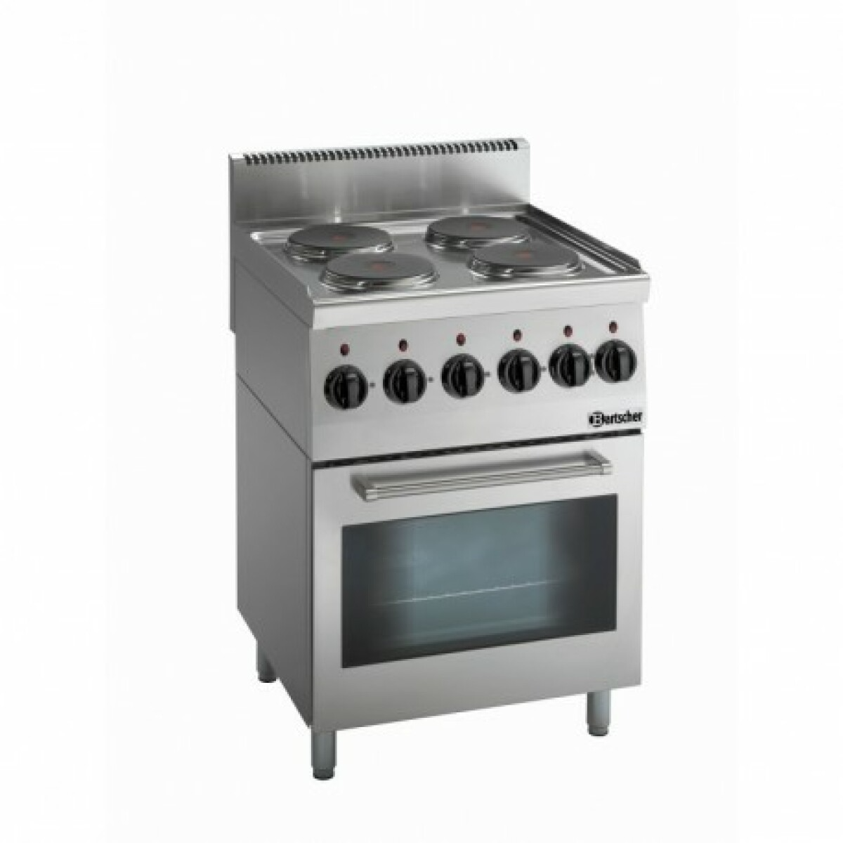 Piano de cuisson électrique 4 plaques rondes 10,2 kW – four électrique 2,2 kW – Bartscher