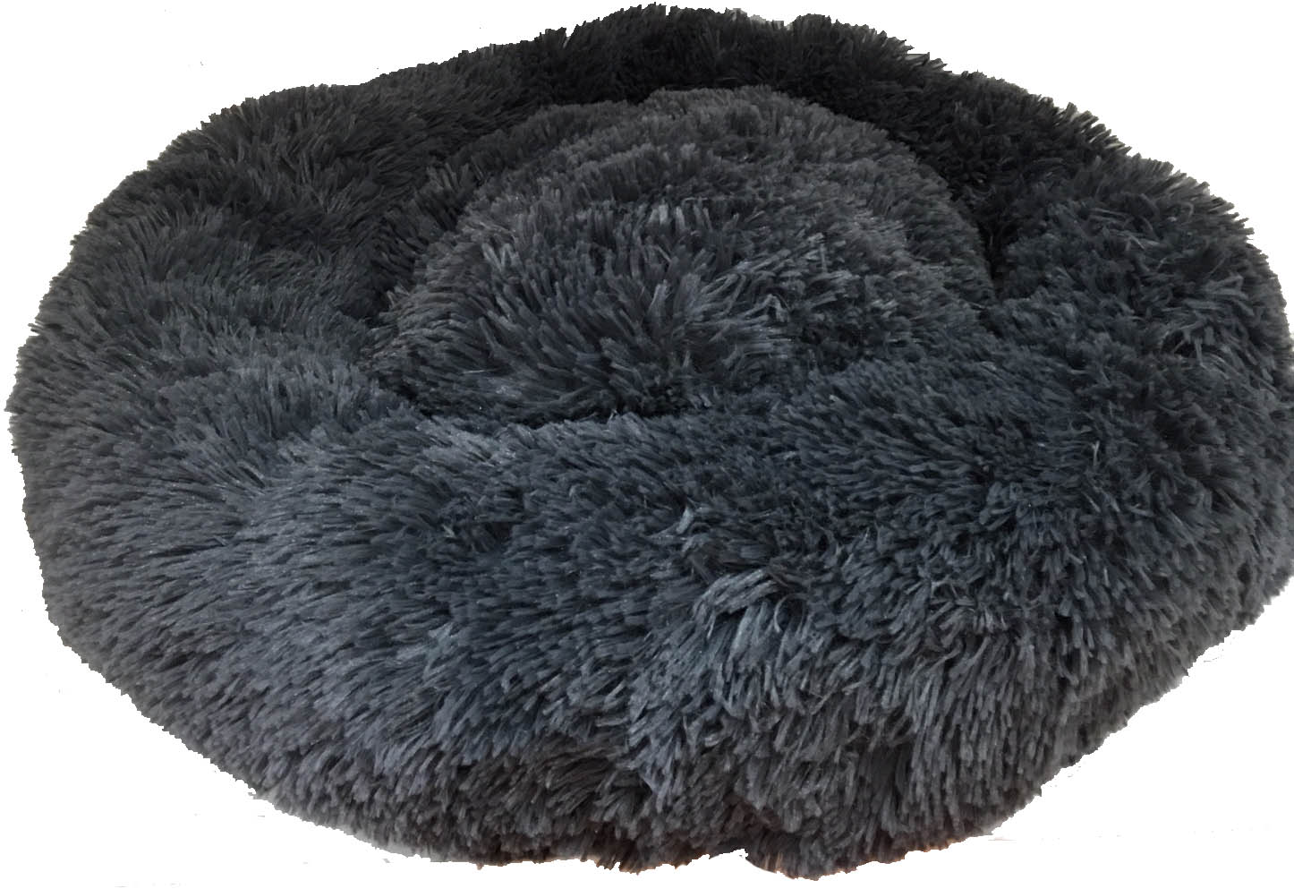 Coussin Relax rond à froufrous gris – 50cm