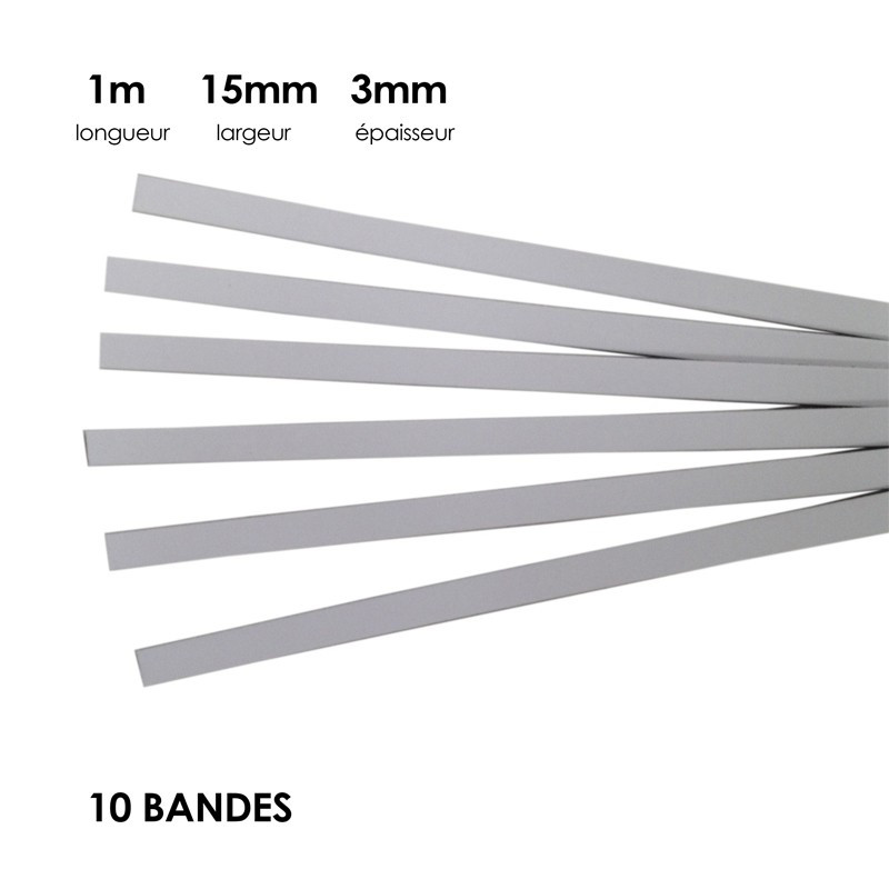 Carton à anglaiser 15×3 mm, 10 bandes de 1m