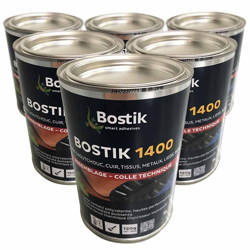 Colle néoprène liquide polyvalente BOSTIK 1400 1 litre, lot de 6