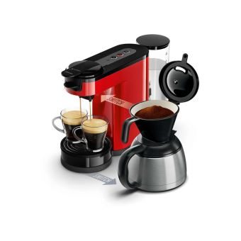 Machine à café à dosettes et filtre Philips Senseo® Switch HD7892/81 Rouge