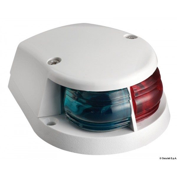 Feux de navigation Osculati bicolores de proue en ABS blanc
