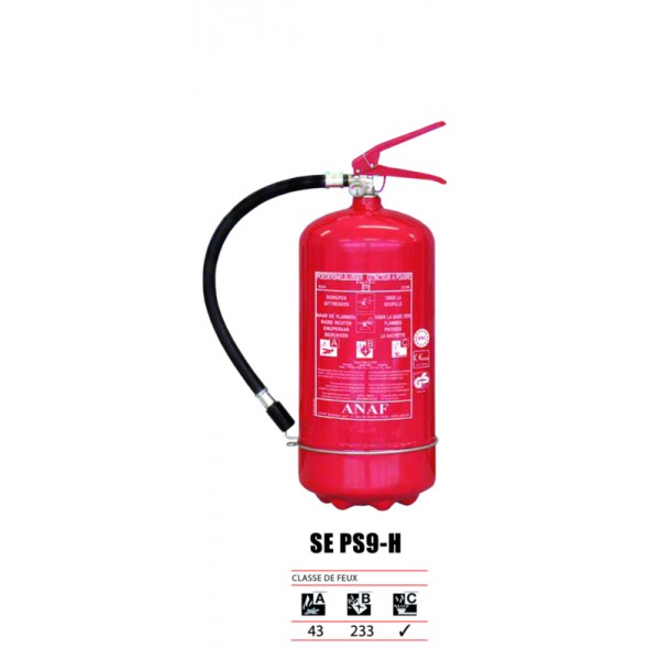 4Water Extincteur 4Water poudre 9Kg – Avec manomètre