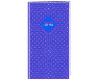 Agenda scolaire semainier Chelsea – OBERTHUR – 10 x 17 cm – Fond bleu/design “Liberty”