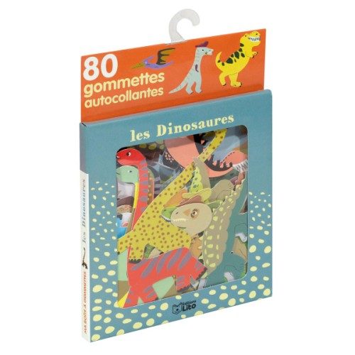 80 gommettes autocollantes – Les dinosaures