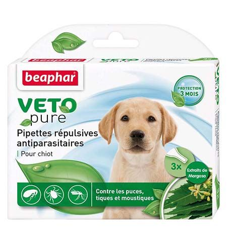 Pipettes répulsives Véto Pure pour chiots