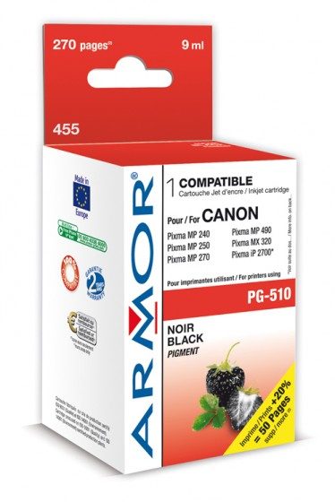 CARTOUCHE JET D’ENCRE COMPATIBLE CANON PG-510BK – NOIRE