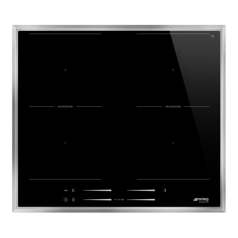 Plaque à induction 4 foyers, noire, SMEG SI2M7643FX