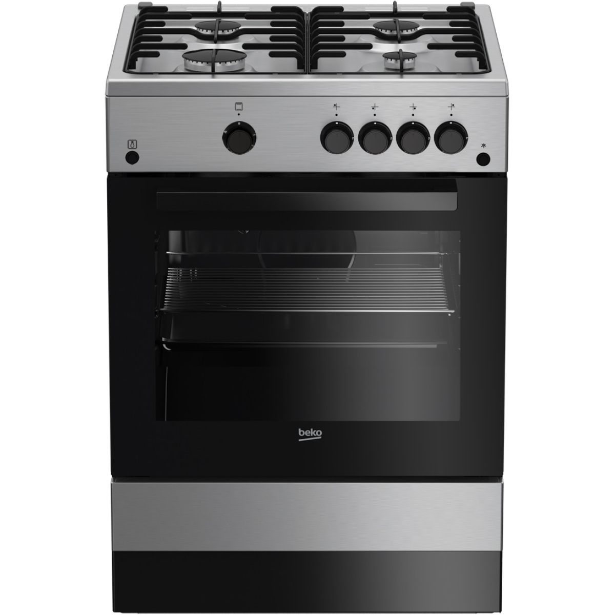 Cuisinière gaz 66l 4 feux inox – fsg62010fx – BEKO
