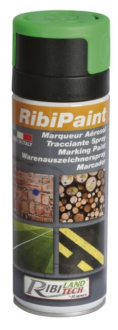 Peinture spécifique pour le marquage de la maçonnerie RIBILAND 400ML Vert