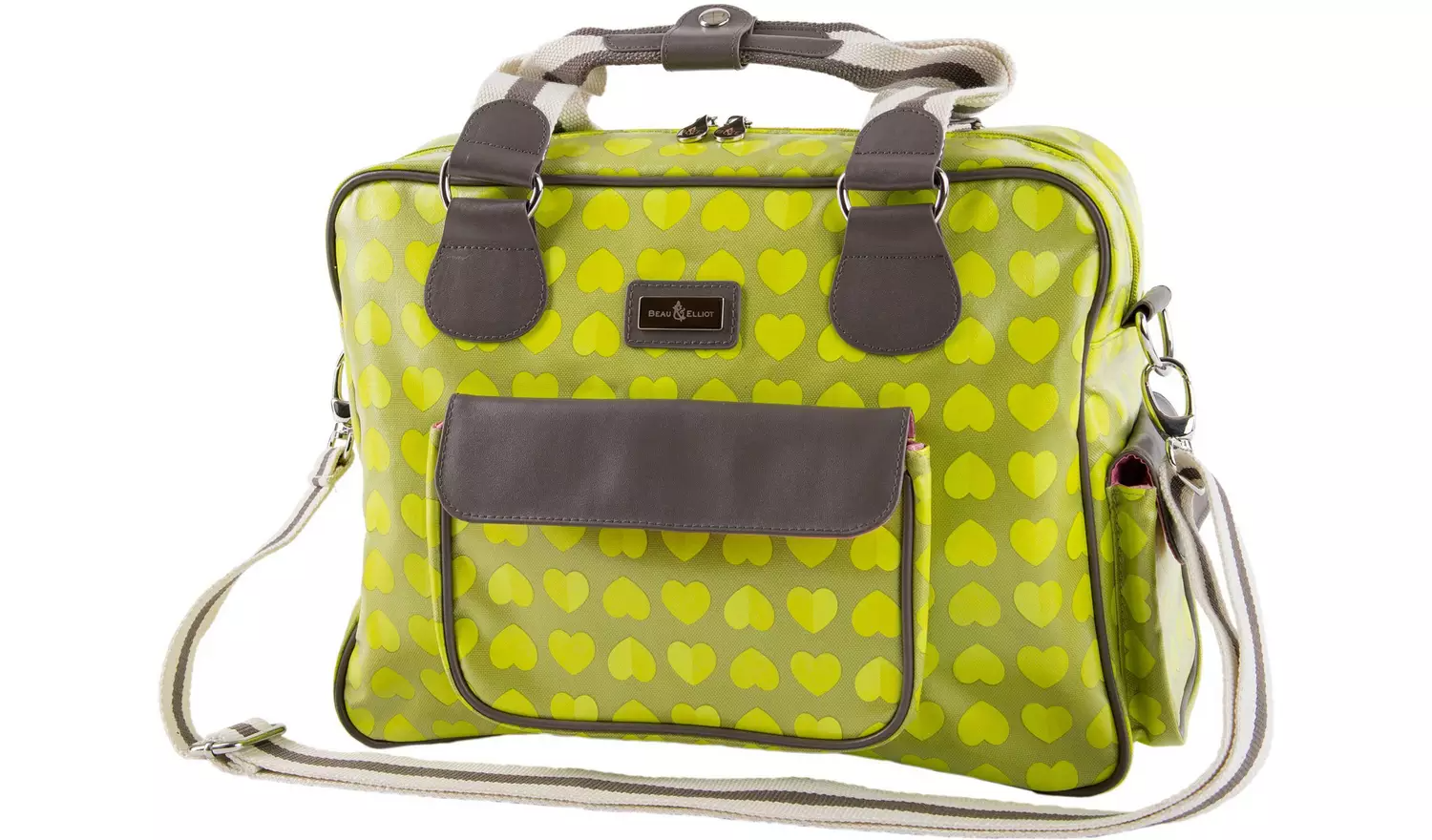 Beau and Elliot Confetti Baby Changing Bag – Lime