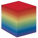 Blocs cubes géants Quo Vadis Bloc cube 9 (H) x 9 (l) cm N/A 90 g/m² Arc-en-ciel