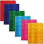 Petit Cahier – Clairefontaine – 17 x 22 cm – Grands carreaux – 96 pages piqué – Coloris assortis