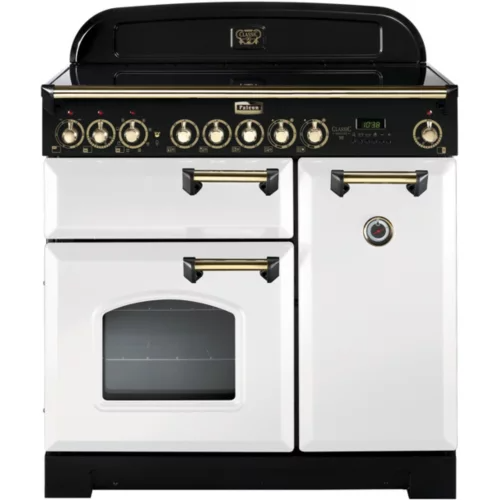 Piano de cuisson vitrocéramique Falcon CLASSIC DELUXE 90 BLANC LAITON