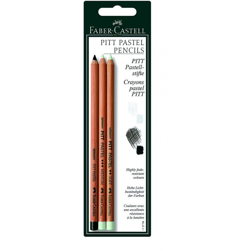 Crayon pastel pitt (blister de 3) – Faber-Castell
