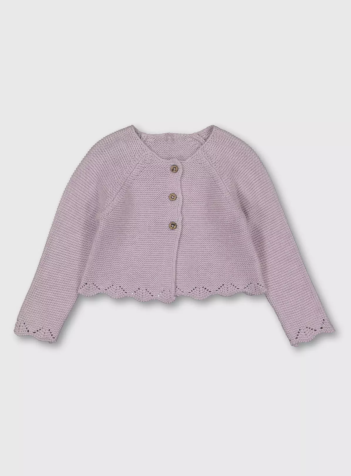 Lilac Crochet Cardigan – Up to 3 mths