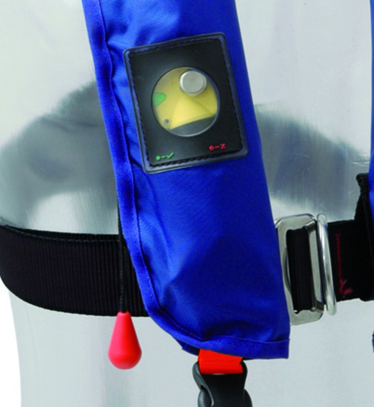 Gilet gonflable 4Water Skipper 150N automatique bleu + harnais