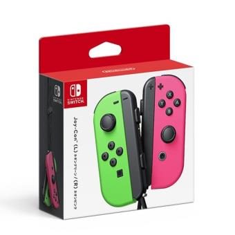 Paire de manettes Nintendo Switch Joy-Con Vert Néon et Rose Néon