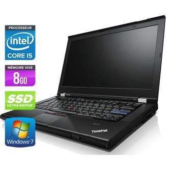 PC Portable Lenovo ThinkPad T420 – 14” – Noir – Intel Core i5-2520M / 2.50 GHz – RAM 8 Go – SSD 240 Go – DVDRW – Webcam – Gigabit Ethernet – Wifi – Windows 7 Professionnel
