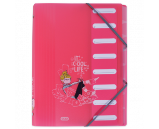 Trieur School Life – ELBA – A4 – 8 positions – Rose/Cours chimie