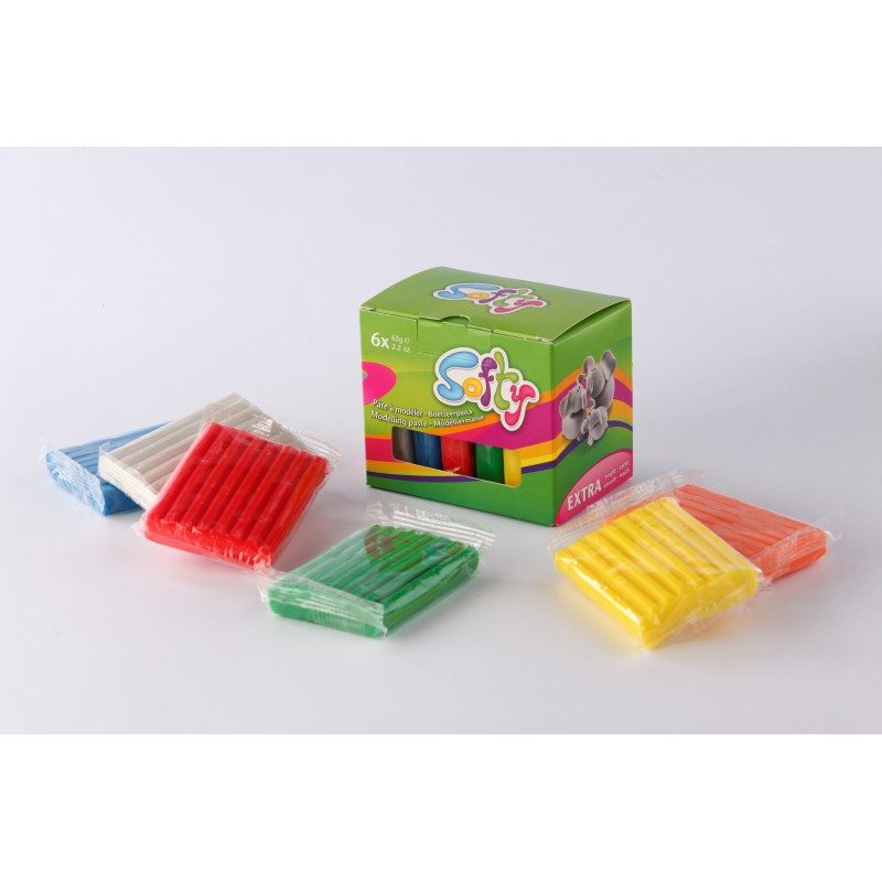 Pâte à modeler Softy by Darwi 6x62gr – The clay and factory