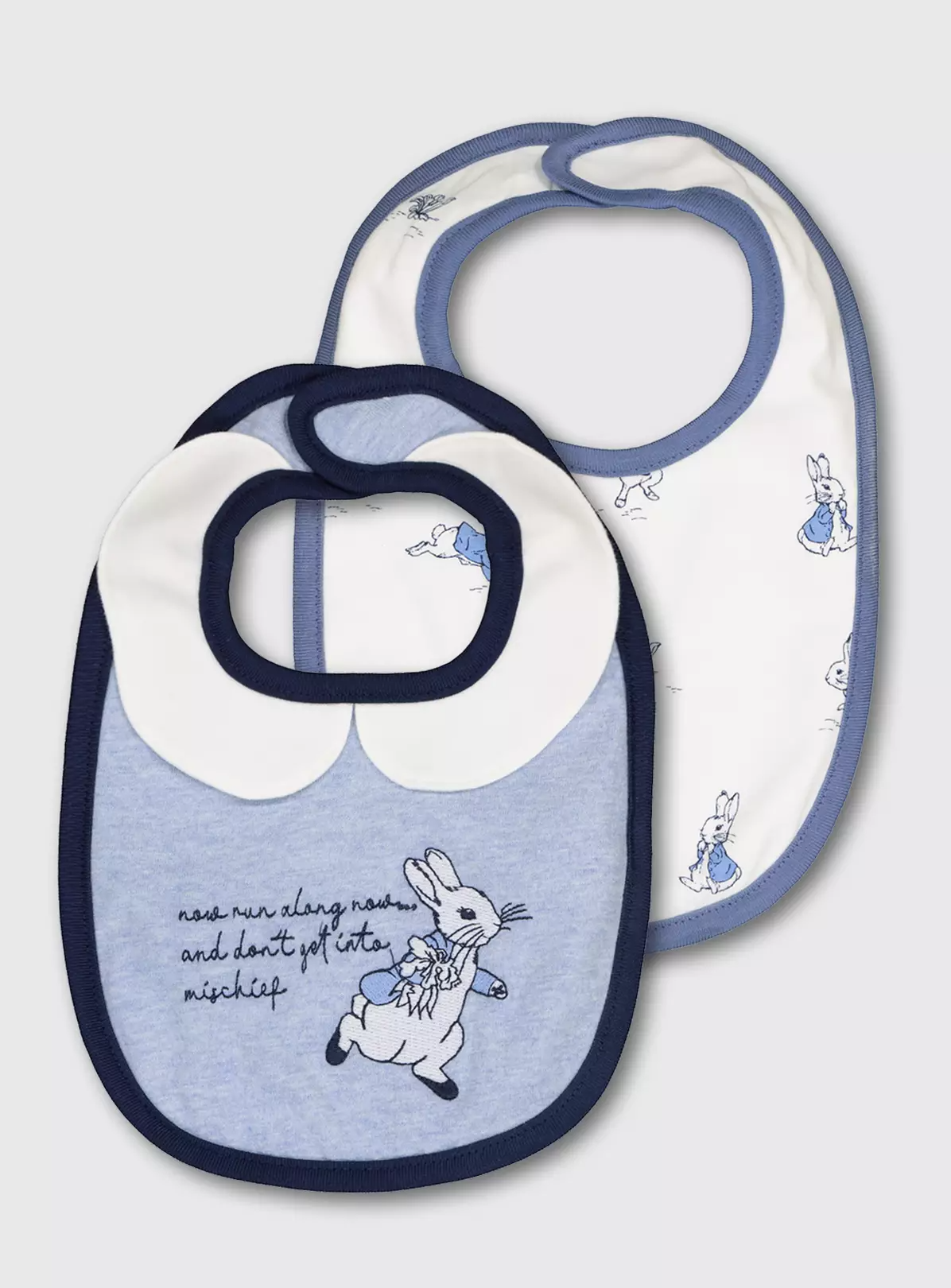 Peter Rabbit Blue Bibs 2 Pack – One Size