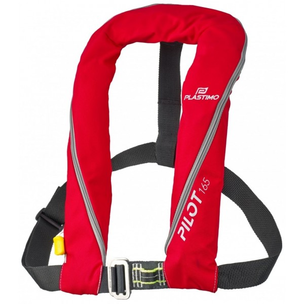Gilet gonflable Plastimo Pilot 165N Manuel Rouge + Harnais