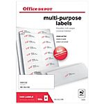 1400 Etiquettes multifonctions – Office DEPOT – coins carrés 105 x 42,3 mm