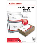 200 Etiquettes multifonctions – Office DEPOT – coins carrés 210 x 148 mm