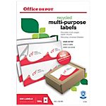 400 Etiquettes multifonction recyclées – Office DEPOT – coins carrés 105 x 148 mm