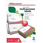 200 Etiquettes multifonction recyclées – Office DEPOT – coins carrés 210 x 148 mm