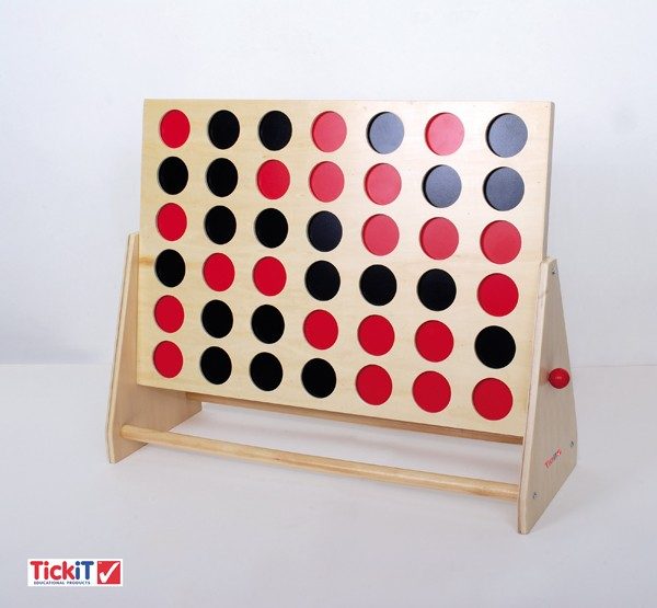 JEU DU 4 EN LIGNE GÉANT EN BOIS