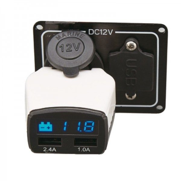 Moniteur batterie + prise USB