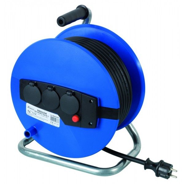 Enrouleur Euromarine 3 prises IP 44 – 16A – 25 mètres