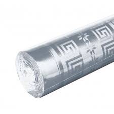 Rouleau nappe papier damassé Argent