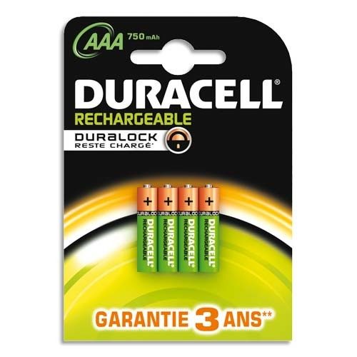 DURACELL BLISTER DE 4 ACCUS RECHARGEABLES 1,2V AAA HR3 750MAH