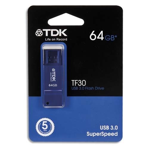 TDK CLE USB3 TF30 64GO BLEU T78965+REDV