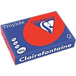 Clairefontaine – 500 feuilles papier couleur Trophée A4 80g Rouge corail